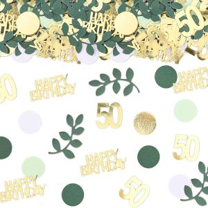 Confettis à paillettes pour 50e anniversaire - Grande décoration de 2,5 à 5,5 cm - Décoration 50e anniversaire homme - Décoration de table - 50 ans - Décoration de table - 50 ans - Décoration - Neuf