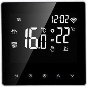Me81H Thermostat Intelligent Wifi 5-90°C - Compatible Tuya, Écran Lcd Tactile - Pour Chauffage Au Sol, Chaudière À Gaz, Eau Chaude (Blanc, 3A, Ac230V 50/60Hz)[MAT790803] - Neuf