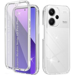 Kal-Coque Pour Xiaomi Redmi Note 13 Pro+ 4g En Transparent Étui Pour Téléphone Portable Complet À 360°Protection Silicone Ultra Mince Housse Fine Antichoc Case - Neuf
