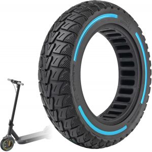 60/70-6.5"" 10"" Solid Rubber Replacement Tyre For Ninebot Max G30/Max G30d/Max G30d2 Electric Scooter Full Replacement Tire Non-Slip Puncture Proof (Blue, 1 - Neuf