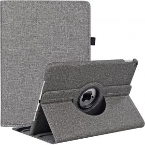 KALANKA-Coque pour iPad 9&egrave;me G&eacute;n&eacute;ration 2021 10.2"" / 8&egrave;me G&eacute;n 2020 / 7&egrave;me G&eacute;n 2019, Support Rotation &agrave; 360 Degr&eacute;s Multi-Angle de Visualisation, Housse &Eacute;tui avec Veille/R&eacute;veil Automatique (Grey) - Neuf