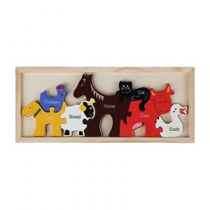 Jouet de table empilable, jeu de société en bois, jeu d'équilibre, jeu d'apprentissage précoce, jouet éducatif pour enfants d'âge préscolaire-animaux de la ferme 1 - Neuf
