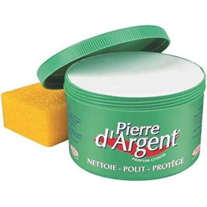 La Pierre d'Argent ® 500 GR + Maxi Eponge Alvéolée-Un produit naturel à base d'argile : on n¿a jamais fait mieux pour tout nettoyer et protéger en même temps - Neuf