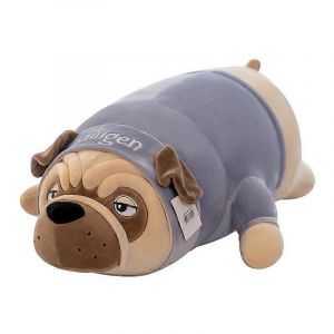 Peluche chien Puppa, poupée mignonne de dessin animé, oreiller pour chiot, machine à gratter pour enfants, poupée chien Sharpei-bleu - Neuf