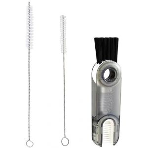Brosse de Nettoyage,1 Pcs 3 en 1 Brosse de Nettoet 2 Pcs Brosses à Paille,Multifonctionnelle Brosse de Nettoyage,Brosse de Nettopour Couvercle de Tasse,Brosse de Nettode Paille.[U60] - Neuf