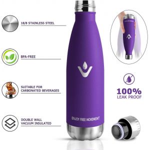 Bouteille Isotherme 750ml, Gourde Inox &Eacute;tanche, Gourde M&eacute;tal Sans Bpa,, Bouteille D'eau Acier Inoxydable &Agrave; Double Paroi, Gourde Isotherme Pour &Eacute;cole, Bureau, Sport, Randonn&eacute;e, Voyage - Neuf