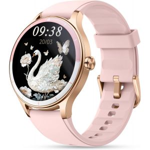 Montre Connectée, 41mm Fitness Tracker, Répondre/Faire Des Appels, 1,27"" Smartwatch Numérique Avec Moniteur De Fréquence Cardiaque/Stress/Sommeil, Ai Voice, Calculatrice, Calendrier[Z2205] - Neuf