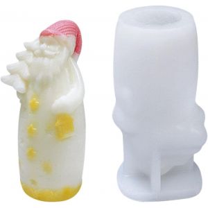 Moule &Agrave; Bougie En Silicone 3d En Forme De Chapeau De P&egrave;re No&euml;l, Moule &Agrave; Fondant Au Fudge, Moule &Agrave; Savon, Fournitures Pour La Fabrication De Bougies, Moule En Silicone &Eacute;poxy Pour F&ecirc;te De No&euml;l - Neuf