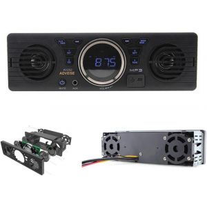 autoradio 12V Carte SD MP3 Audio AV252 Radio Haut-parleurs int&eacute;gr&eacute;s avec Haut-parleurs h&ocirc;tes Bluetooth - Neuf