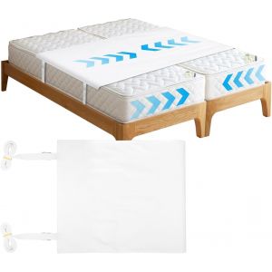Ulteronixshop-Pont de Lit 50cm, Connecteur de Matelas 140-220cm de Large, Arret Matelas pour Couples et familles, Cale Matelas avec Sangle Matela Ajustable pour Les Invit&eacute;s S&eacute;jour H&ocirc;tel - Neuf