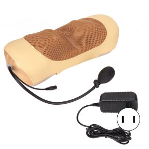 Coussin de massage electrique pour le cou, compresse chaude, coussin de massage vibrant pour la taille, le dos et les jambes, prise 110-240 V US - Neuf