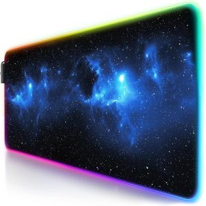 RGB Gaming Mouse Pad XXL-Bright LED Mouse Pad Multicolor 11 Modes-800 x 300 mm-Non-slip Surface for PC and Mac Computer Players-Black - Neuf