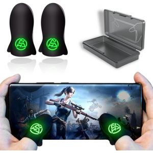 1 Paire Gaming Finger Sleeves Et 1 Bo&icirc;te, Pour Le Jeu Mobile - Pubg Mobile Gaming Finger Sleeve - Gants Pour Les Doigts - T&eacute;l&eacute;phone Portable Pouce Trigger Touchscreen, Respirant Finger Manch[Z220] - Neuf