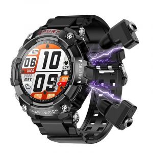 Montre Connect&eacute;e &Eacute;couteurs Bluetooth &Eacute;cran Amoled 1.52 Pouces Sport Et Sant&eacute; Noir Yonis - Neuf