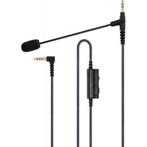 LORANKA-Boom C&acirc;ble de Microphone de Jeu Compatible avec PS4, Xbox One, PC, Ordinateur Portable, t&eacute;l&eacute;phone et Casque Sony MDRXB950BT, MDRXB650BT, MDR1000X, MDR100ABN, WH1000XM2, MDR-1A - Neuf