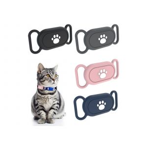 Lot de 4 &eacute;tuis en silicone pour porte-collier pour animaux de compagnie Samsung Galaxy SmartTag2 - Neuf