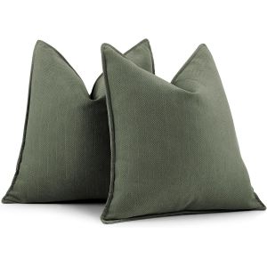 Cauc-Housse De Coussin 55x55, Lot De 2 Housse Coussin En Chenille Coussin Canape Pour Canap&eacute; Au Design &Eacute;l&eacute;gant, Coussins D&eacute;coratifs Doux Et Luxueux Pour Canap&eacute;, Lit Et D&eacute;coration De La Maison - Neuf