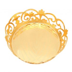 Assiette a bonbons doree de style nordique, en alliage de zinc dore, pour bonbons, collations, assaisonnements, fruits, decorations de table pour bar, maison, fete - Neuf