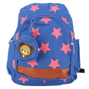 Sac a dos pour enfants, joli cartable a imprime dessin anime, avec petit accessoire (bleu) - Neuf