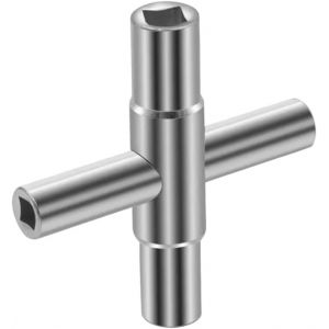 Yafulg 1 Pi&egrave;ces Cl&eacute; Carr&eacute;e 4 Voies,Dimensions Int&eacute;rieures:6.5 Mm/7 Mm/8 Mm/9 Mm,Cl&eacute; De Purge Pour Bo&icirc;tier &Eacute;lectrique,Gaz,Eau,Compteur &Eacute;lectrique,Armoire (Argent) - Neuf