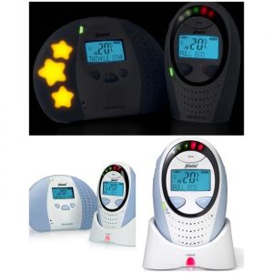 Babyphone Dect Avec &Eacute;cran Blanc/Bleu Digital-Temp&eacute;rature Ambiante-Berceuses Pr&eacute;programm&eacute;es + Veilleuse - Neuf