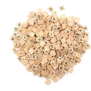 Mevronisshop-500 Pi&egrave;ces Petites Lettres Scrabble, Lettres En Bois, Lettre &Eacute;ducatives En Bois, Pour Enfants, Adapt&eacute; Au Bricolage, Jeux De Soci&eacute;t&eacute; Et Apprentissage - Neuf