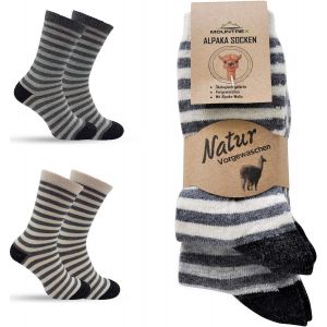 Uaa-® Lot De 2 Paires De Chaussettes En Laine D'alpaga Pour Homme Et Femme - Chaussettes D'hiver Chaudes - Chaussettes Thermiques - Fines - Chaussettes Douillettes - Neuf