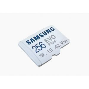 Samsung Carte M&eacute;moire Micro SD Evo Plus 256 Go Micro SDXC A2 V30 jusqu'&agrave; 130Mb/s sans l'emballage (en vrac) - Neuf