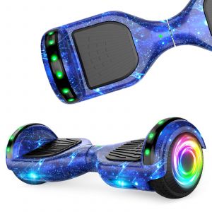 Hoverboard 6,5 Pouces Moteur Puissant, Bluetooth + Lumi&egrave;re Led, Id&eacute;al Pour Enfant Et Ados, Batterie 18v/2.6ah, Bleu - Sisigad - Neuf