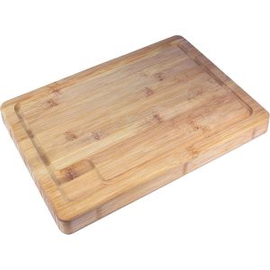 Planche À Découper En Bambou Avec Rainure (Double Face) ¿ Planche À Découper En Bambou Bio Pour La Cuisine ¿ Planche À Découper Pour La Viande (Bloc De Maitriser) - Neuf