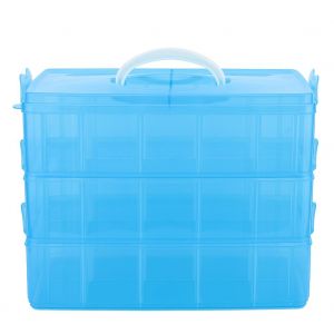 Boite De Rangement A 3 Compartiments En Plastique Transparent Pour Bijoux - Neuf