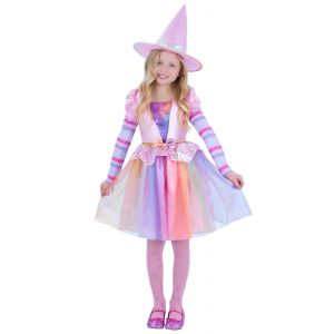 D&eacute;guisement De Sorci&egrave;re Arc-En-Ciel Pastel Fille - Taille: 7-9 Ans (130/143 Cm) - Neuf
