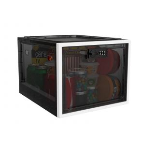 Bo&icirc;te de rangement verrouillable pour m&eacute;dicaments et aliments - Noire - Neuf