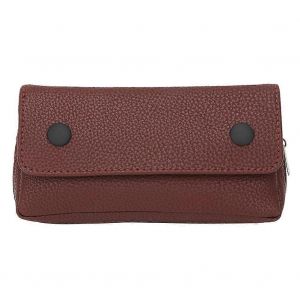 Noir/Marron Portable PU En Cuir Pipe Tabac Titulaire Sac Étanche Sac De Rangement (Brun) - Neuf