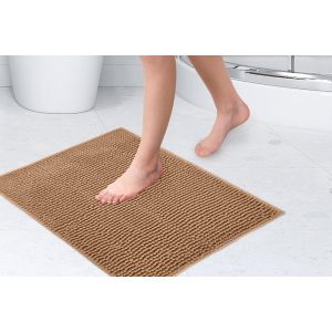 KAL-Noodle Tapis De Salle De Bain Antidérapant Doux Au Toucher Noyer 40 X 60 Cm - Neuf