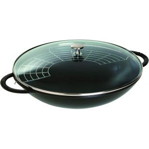 Chenquansarl-Wokenfonteaveccouvercleenverreetgrilleamovibleinclus37cm57lnoirmat - Neuf