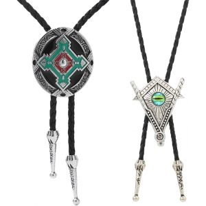 Cauc-2 Pi&egrave;ces Cravate, Cravate ?il Qui Voit Tout, Croix Cravate, Accessoires Cowboy, Bolo Accessoires De Costume D'halloween Pour Homme R&eacute;glable Cravate Rod&eacute;os Occidentaux - Neuf