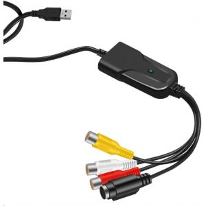 Carte de Capture Vidéo USB 2.0 AV Convertisseur Numérique vers USB Adaptateur Portable Câble Vidéo pour DV/TV DVD Utilisation Domestique Win 7 Installation Facile.[W397] - Neuf
