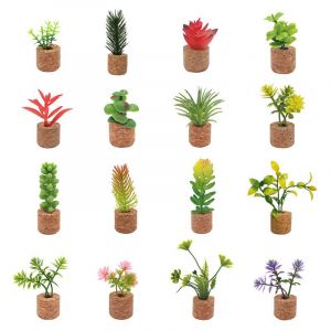 Aimants de réfrigérateur pour plantes succulentes artificielles - Aimants de réfrigérateur pour plantes succulentes en pot - Autocollants mignons pour tableaux magnétiques, réfrigérateur - Neuf