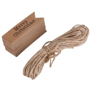 100pcs/lot &laquo; Joyeux No&euml;l ! &raquo; Papier kraft Hang Tag &Eacute;tiquette cadeau &Eacute;tiquette Message Carte - Neuf