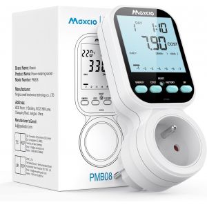 Prise wattm&egrave;tre, Compteur d'&eacute;nergie num&eacute;rique, Max avec 7 Modes, Prise &eacute;conomiseur d'&eacute;nergie avec &eacute;cran LCD r&eacute;tro&eacute;clair&eacute;, Surveillance de la consommation pour Gros appareils &eacute;lectrom&eacute;nagers - Neuf