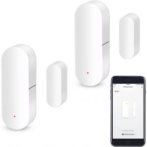 Capteur De Porte Wifi Capteur De Contact Intelligent Pour Fenêtre Alarme Sans Fil Compatible Avec Alexa Et Google Assistant Pas Besoin De Hub 2 Pack[MAT790069] - Neuf