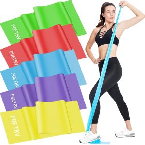 Pack Of 5 ¿ 5 Levels,2 M Resistance Band For Physiotherapy,Bodybuilding,Fitness,Yoga,Pilates,Exercise - Neuf