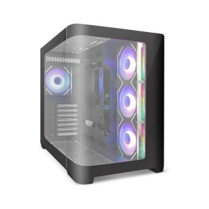 Bo&icirc;tier ATX Zolyd Krytera Noir Rounded Glass ARGB Noir - Neuf