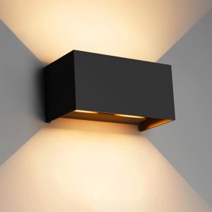 Subzonal-24w Applique Mural Int&eacute;rieur/Ext&eacute;rieur Faisceau R&eacute;glable Applique Murale Led Ip65 &Eacute;tanche 3000k Blanc Chaud Appliques Murales Noir - Neuf