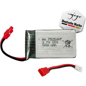 KAL-Batterie Li-Po Syma Hc Et Adaptateur Mx2.0 2P Molex 3,7 V 1200 Mah 1S Compatible Avec X5Hc X5Hw X5Sw X5Sc-1 Rc Quadcopter Drone Voiture Hélicoptère Jouet Éclairage - Neuf