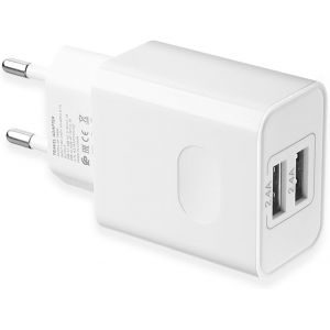 Chargeur Usb, 12W Chargeur Secteur Prise Multiple Usb 2-Ports Universel Chargeur Mural (5V 2.4A Max) Adaptateur Pour Iphone 14 13 12 11 Pro Max Xs Xr X 8 7 6 6S Plus Se 5 5S 5C, Samsung Gala[Z2793] - Neuf
