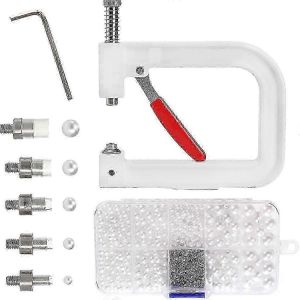 Ensemble D'outils De Perles Et De Rivets De Presse &Agrave; Main De 5 Tailles Pour Les Accessoires De Chapeaux De Bricolage Et L'artisanat De Bijoux - Neuf