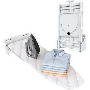 MEVRONISSHOP-Planche &agrave; Repasser Murale Pliable r&eacute;glable en Hauteur, pivotante &agrave; 180&deg;, Table &agrave; Repasser, Planche &agrave; Repasser, Planche &agrave; repass - Neuf