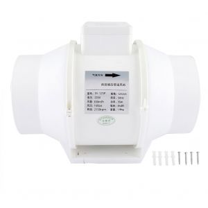 HJLIAN Ventilateur d'extraction silencieux en ligne de 6,56 pouces pour tente de culture hydroponique, double vitesse - Neuf